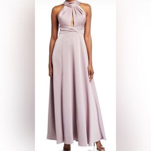 Elegant Women's Sleeveless A-Line Dress in Light Mauve